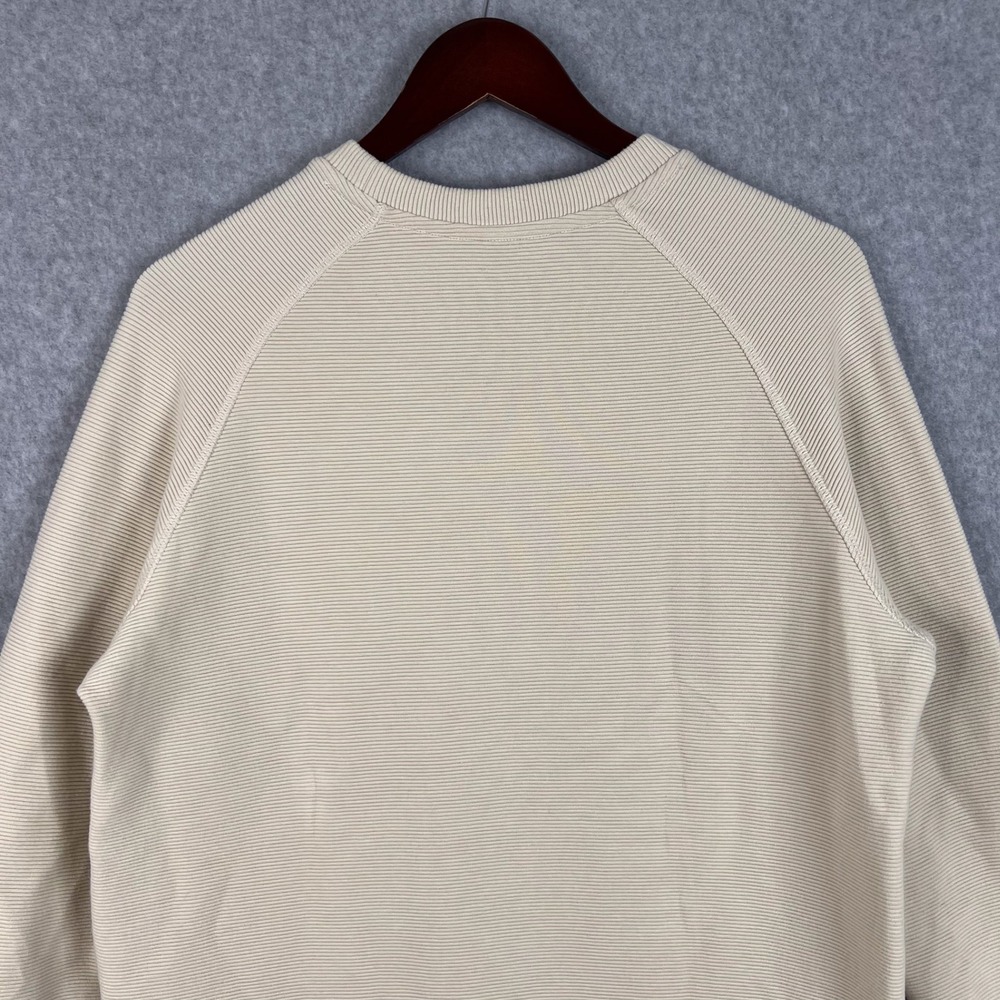 Varley Ivory Manning Ribbed Knit Side Zip Crewneck Sweatshirt Size Small - Picture 5 of 12